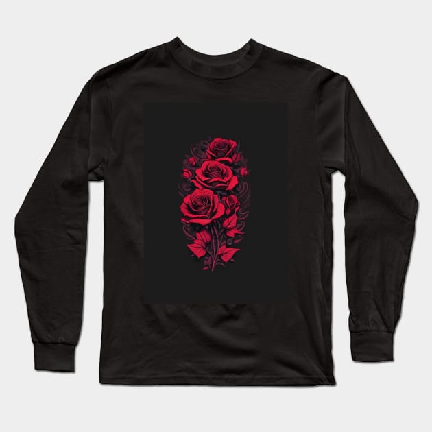 rose Long Sleeve T-Shirt by artoriaa